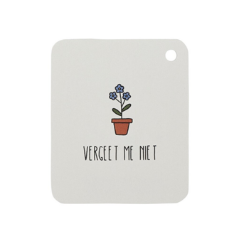 Label - Vergeet me niet | 50 x 60 mm