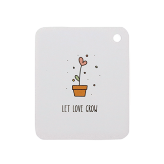 Label - Let love grow | 50 x 60 mm