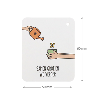 Label - Samen groeien we verder  | 50 x 60 mm