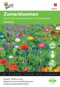 Zomerbloemen zaden gemengd voorkant - zaden