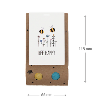 Bee happy - Zaadbommetjes in kraft buideltje // EEF