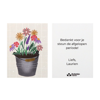 1000 bloemetjes bedankt - bedankje zaden in emmertje // Mijksje