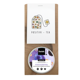 Thee in buidel - Label &#039;Positivi-tea&#039;