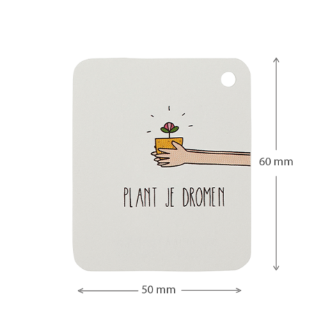 Label - Plant je dromen - 50x60 mm