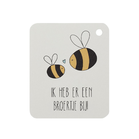 Label - Ik heb er een broertje bij | 50 x 60 mm