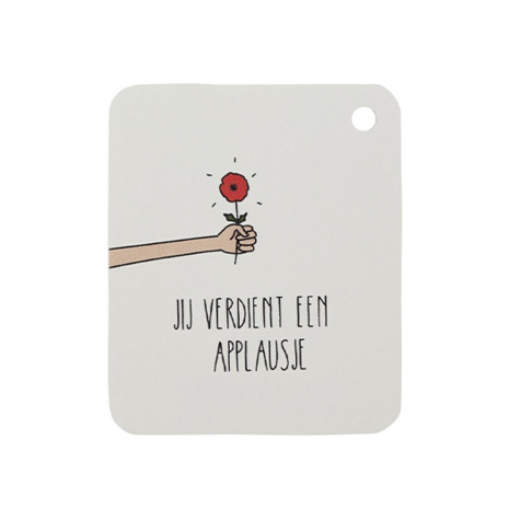 Label - Jij verdient een applausje | 50 x 60 mm