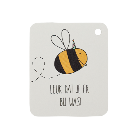 Label - Leuk dat je er bij was! | 50 x 60 mm