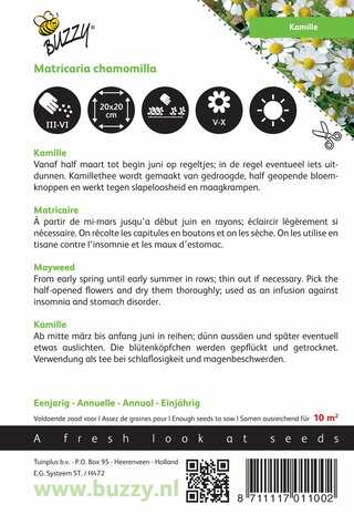 Kamille zaden - achterkant