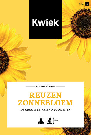 Reuzenzonnebloem bloemenzaden voorkant