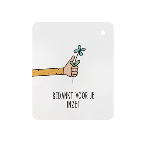 Bedankt voor je inzet - Traktatie zaden in linnenzakje 